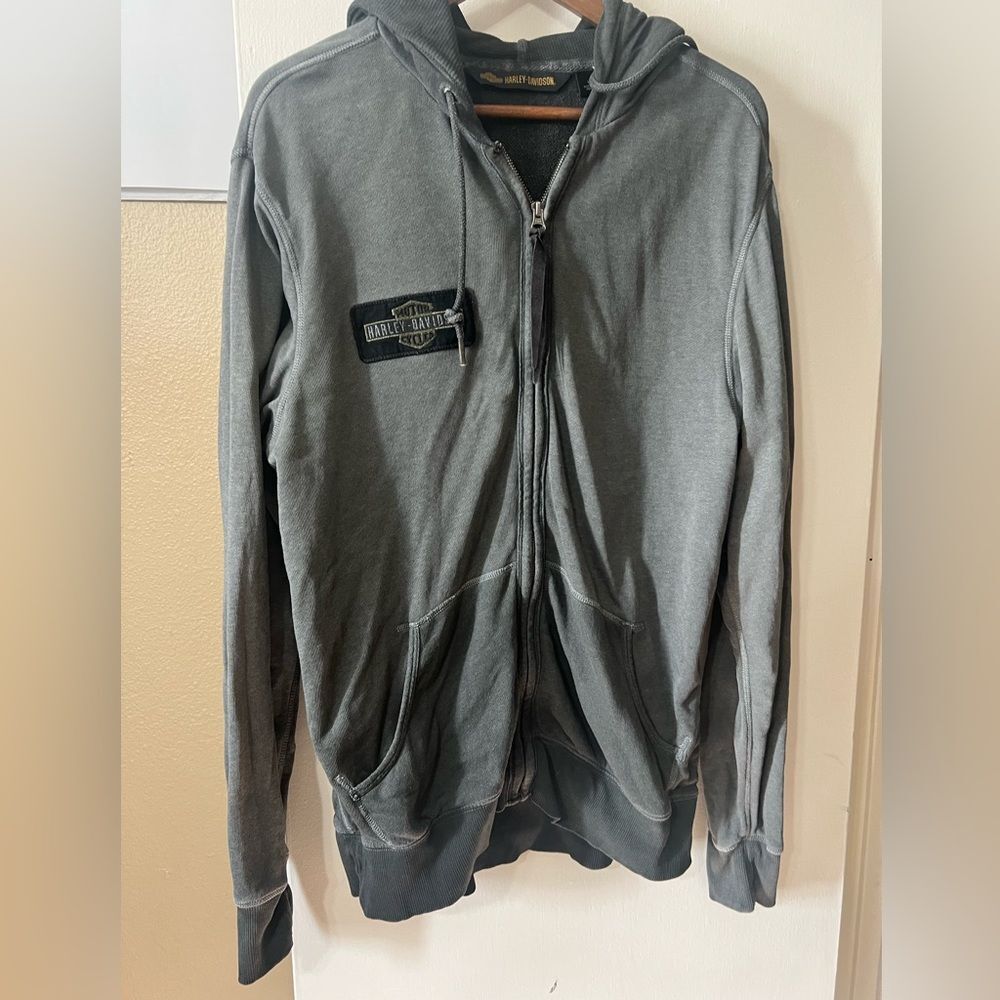 Harley-Davidson Embroidered Eagle Hoodie Women’s Size L  Bikercore Streetwear
